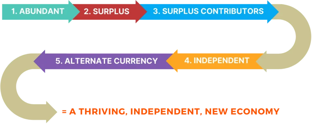 5 key terms that are fundamental to understanding The New Economy and The Surplus Model.